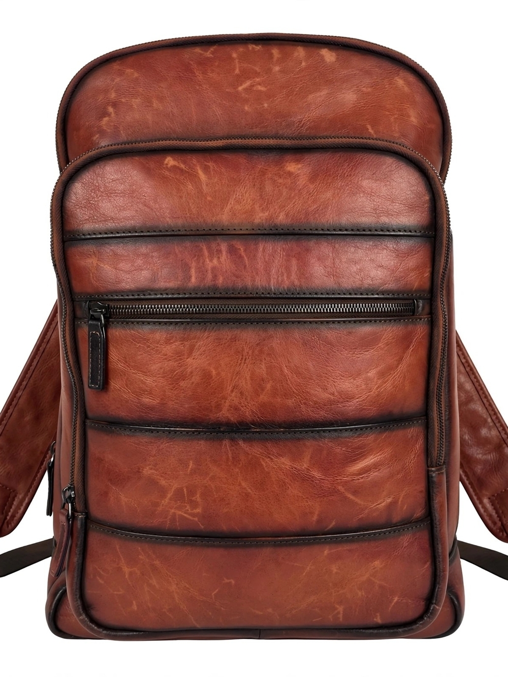 NEW Leather Backpack Vintage Red Brown Unisex 15x11.5